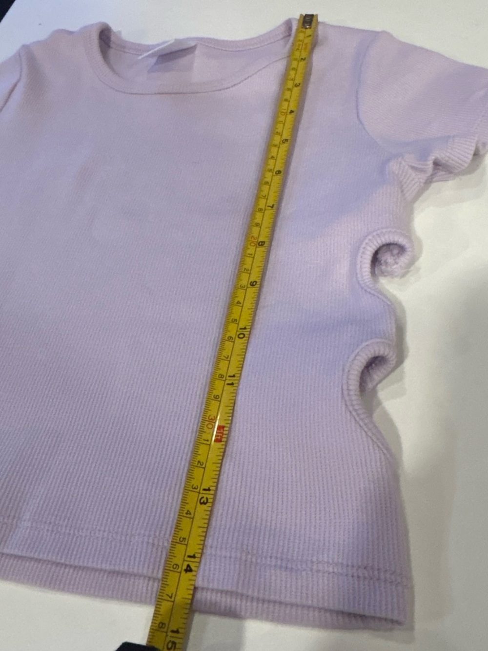 Zara Lilac Lavender Hearts Stretchy Cut Out Short Sleeve Kids Girls Top